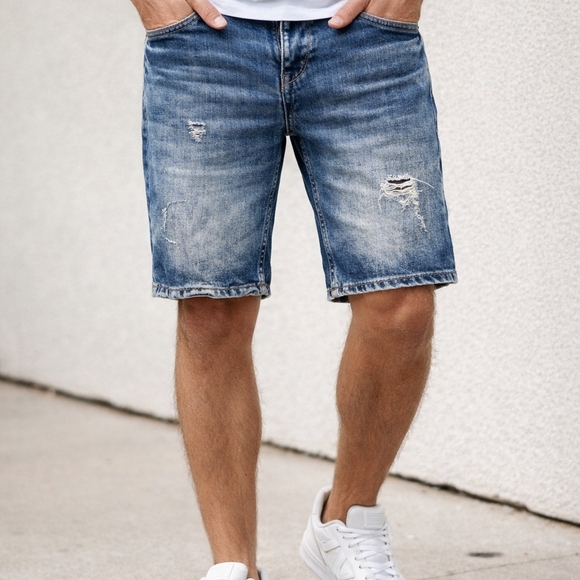 Zara Other - ZARA MAN Distressed Denim Shorts – Size 30 (EUR 38) – 100% Cotton